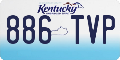 KY license plate 886TVP