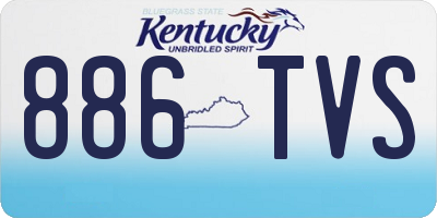 KY license plate 886TVS