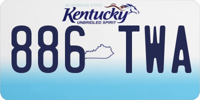 KY license plate 886TWA