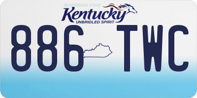 KY license plate 886TWC