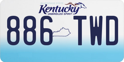 KY license plate 886TWD