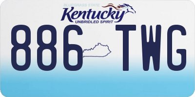 KY license plate 886TWG