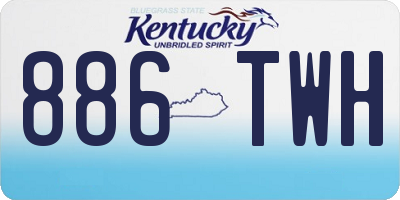 KY license plate 886TWH