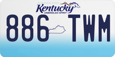 KY license plate 886TWM