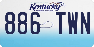 KY license plate 886TWN