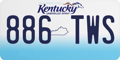 KY license plate 886TWS