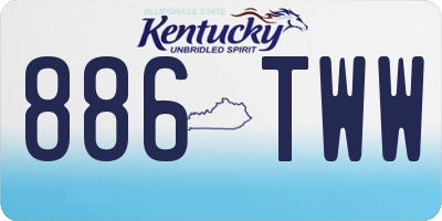 KY license plate 886TWW