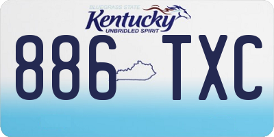 KY license plate 886TXC