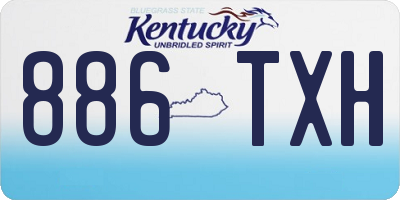 KY license plate 886TXH