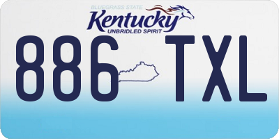 KY license plate 886TXL