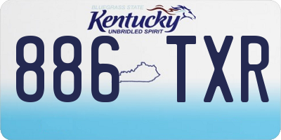 KY license plate 886TXR