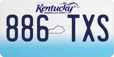 KY license plate 886TXS