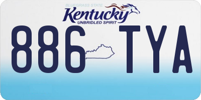KY license plate 886TYA