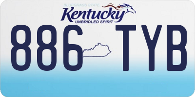 KY license plate 886TYB