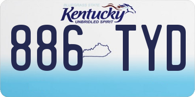 KY license plate 886TYD