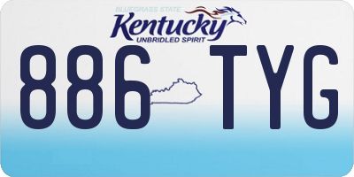KY license plate 886TYG