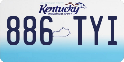 KY license plate 886TYI