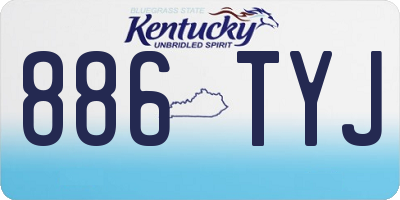 KY license plate 886TYJ