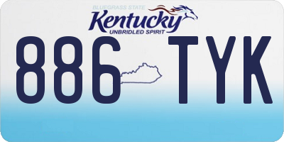 KY license plate 886TYK