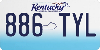 KY license plate 886TYL