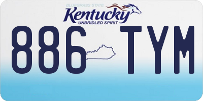 KY license plate 886TYM