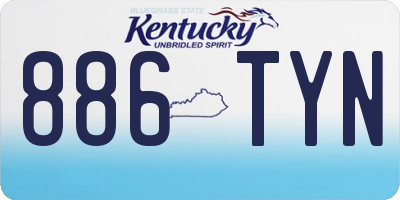 KY license plate 886TYN
