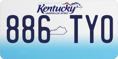 KY license plate 886TYO