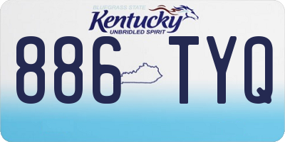 KY license plate 886TYQ