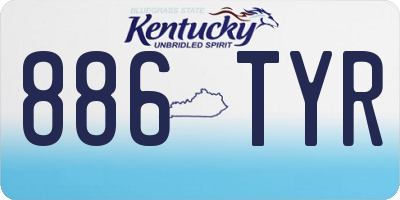 KY license plate 886TYR