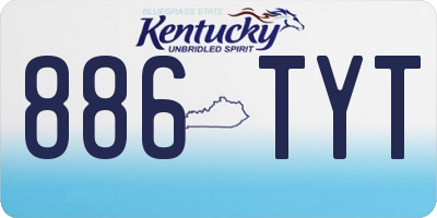 KY license plate 886TYT