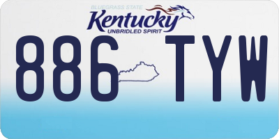 KY license plate 886TYW