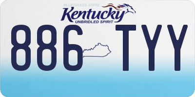 KY license plate 886TYY