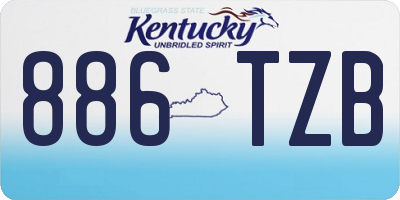 KY license plate 886TZB