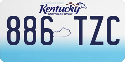 KY license plate 886TZC