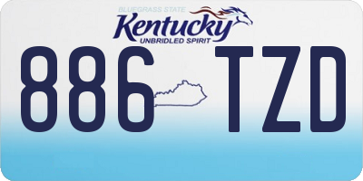 KY license plate 886TZD