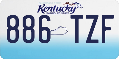 KY license plate 886TZF