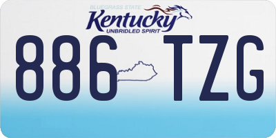 KY license plate 886TZG