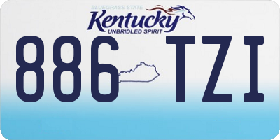 KY license plate 886TZI