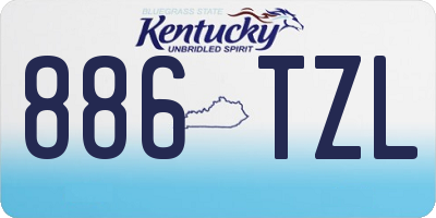 KY license plate 886TZL