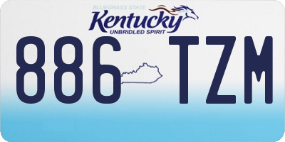 KY license plate 886TZM