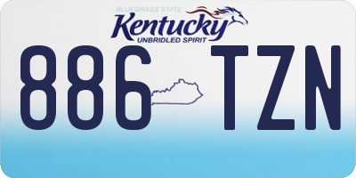 KY license plate 886TZN
