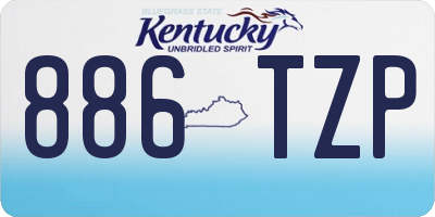 KY license plate 886TZP