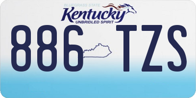 KY license plate 886TZS