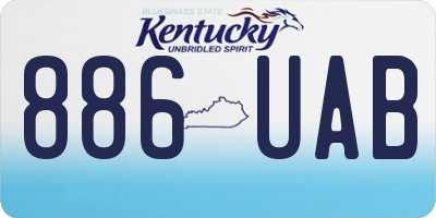 KY license plate 886UAB