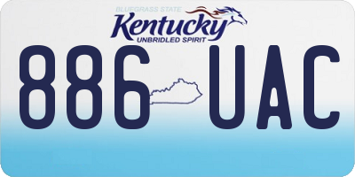 KY license plate 886UAC