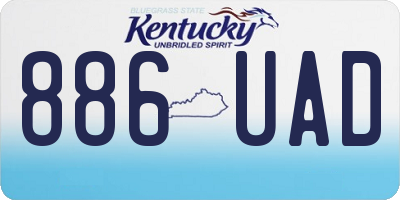 KY license plate 886UAD