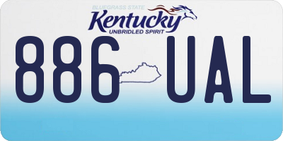 KY license plate 886UAL