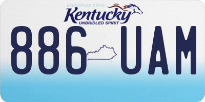KY license plate 886UAM