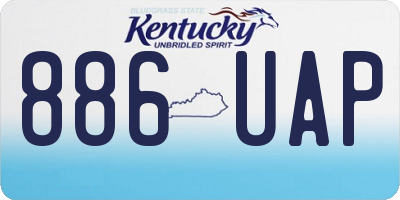 KY license plate 886UAP
