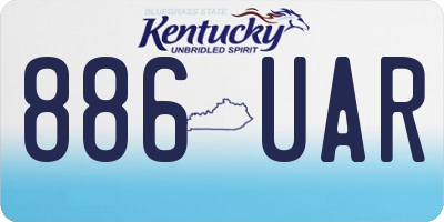 KY license plate 886UAR
